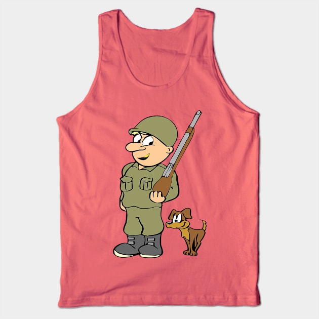 Soldier Dog Lover Rescue Canine K-9 Tank Top by hispanicworld